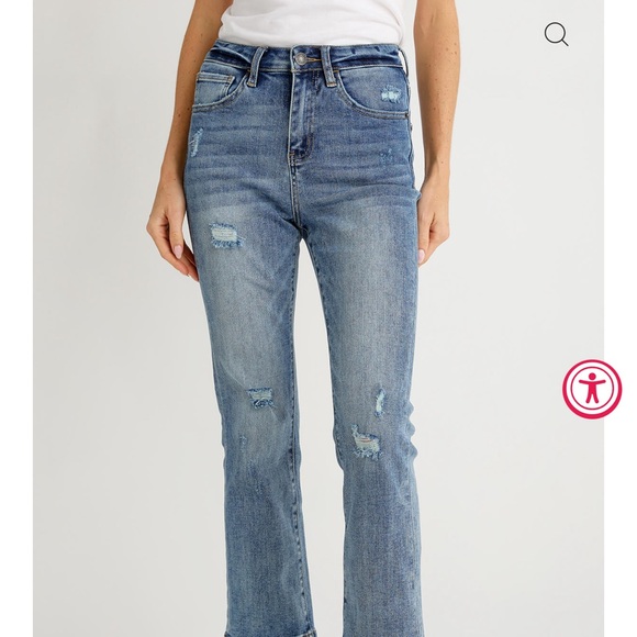 Risen OG Distressed Straight Leg Denim - Picture 1 of 3